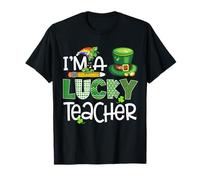 I'm A Lucky Teacher Shamrock Shenanigans Funny Patricks Day Camiseta