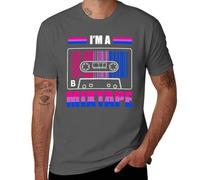 I'm A Mixtape LGBT Pride - Camiseta divertida de apoyo bisexual queer trans, Estilo gris oscuro, L