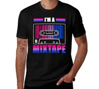 I'm A Mixtape LGBT Pride - Camiseta divertida de apoyo bisexual queer trans, Estilo negro, L