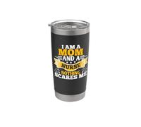 I'm A Mom And A Nurse Nothing Scares Me Funny Nursing Nurses Vaso térmico de acero inoxidable de doble pared