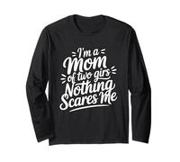 I'm A Mom of Two Girls Nothing Scares Me Manga Larga