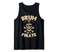 Im A Pirate Bruh Skull Crossbones Meme Divertido Hombres Mujeres Niños Camiseta sin Mangas
