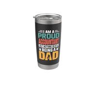 I'm A Proud Accountant Being A Dad Funny Fathers Vaso térmico de acero inoxidable de doble pared