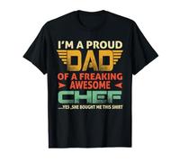 I'm A Proud Dad of A Freaking Awesome Chef For Fathers Camiseta gráfica económica