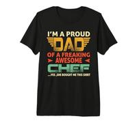 I'm A Proud Dad of A Freaking Awesome Chef For Fathers Camiseta Premium