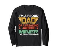 I'm A Proud Dad of A Freaking Awesome Miner For Fathers Manga Larga