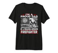 I'm A Proud Dad of Freaking Awesome Firefighter Fathers Day Camiseta Premium