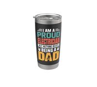 I'm A Proud Electrician Being A Dad Funny Fathers Vaso térmico de acero inoxidable de doble pared