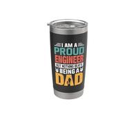 I'm A Proud Engineer Being A Dad Funny Fathers Vaso térmico de acero inoxidable de doble pared