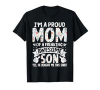 I'm A Proud Mom of A Freaking Awesome Son Mother's Day Camiseta