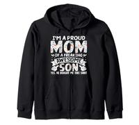 I'm A Proud Mom of A Freaking Awesome Son Mother's Day Sudadera con Capucha