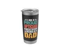 I'm A Proud Optician Being A Dad Funny Fathers Vaso térmico de acero inoxidable de doble pared