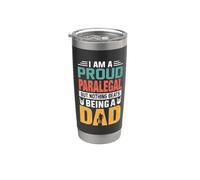 I'm A Proud Paralegal Being A Dad Funny Fathers Vaso térmico de acero inoxidable de doble pared