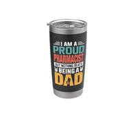 I'm A Proud Pharmacist Being A Dad Funny Fathers Vaso térmico de acero inoxidable de doble pared