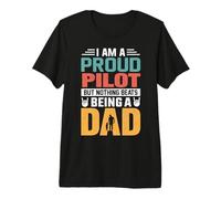 I'm A Proud Pilot Being A Dad Funny Fathers Camiseta Premium