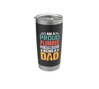 I'm A Proud Plumber Being A Dad Funny Fathers Vaso térmico de acero inoxidable de doble pared