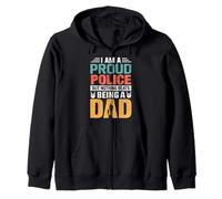 I'm A Proud Police Being A Dad Funny Fathers Sudadera con Capucha