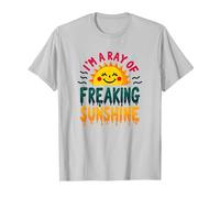 I'm A Ray of Freaking Sunshine - Cita Alegre de Verano Camiseta, Hombre, Plata, XL