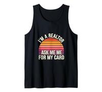 I'm A Realtor Ask Me For My Card Trabajo inmobiliario ------ Camiseta sin Mangas