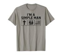 Im A Simple Man Faith Family American Flag Conservative Dad Camiseta