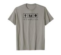 Im A Simple Man Faith Family BBQ Grilling Christian Dad Camiseta