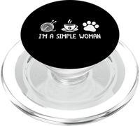 I'm A Simple Woman Yarn Coffee Dogs PopSockets PopGrip para MagSafe