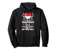 I'm a Singaporean Girl Singaporean Face Singapore Flag Sudadera con Capucha