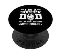 I'm A Soccer Dad Skull Softball Player Funny Fathers Day PopSockets PopGrip Adhesivo