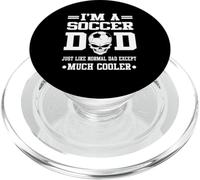 I'm A Soccer Dad Skull Softball Player Funny Fathers Day PopSockets PopGrip para MagSafe