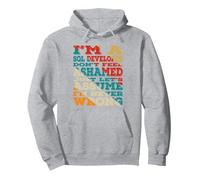 I'm A SQL Developer Don't Feel Ashamed Vintage Style Funny Sudadera con Capucha, Unisex para Adultos, Gris Jaspeado, XXL