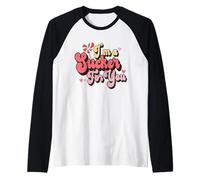 Im A Sucker For You Candy Valentine Retro Pun Cita Diseño Camiseta Manga Raglan