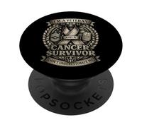 Im A Veteran and A Cancer Survivor Dont Underestimate Me PopSockets PopGrip Adhesivo