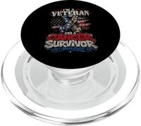 Im A Veteran and A Cancer Survivor Dont Underestimate Me PopSockets PopGrip para MagSafe