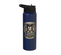 Im A Veteran And A Cancer Survivor Dont Underestimate Me Stainless Steel Insulated Water Bottle