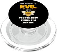 I'm Actually Evil People Just Think I'm Joking Abeja Mala PopSockets PopGrip para MagSafe