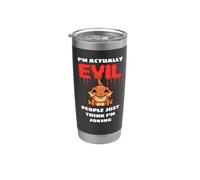 I'M Actually Evil People Just Think I'M Joking Vaso térmico de acero inoxidable de doble pared