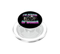 I'm Afraid of Women -Funny Daying Wolf Meme Chicos Novedad Hombres PopSockets PopGrip para MagSafe