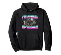 I'm Afraid of Women -Funny Daying Wolf Meme Chicos Novedad Hombres Sudadera con Capucha