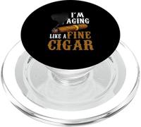 Im Aging Like A Fine Cigar Funny Fathers Day Dad Idea Adulto PopSockets PopGrip para MagSafe