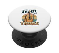 I'm All About That Treble Funny Treble Músico Juego de Palabras de música PopSockets PopGrip Adhesivo