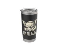 Im All Ears Funny Chihuahua Dog Puppy Cute Lying Down Vaso térmico de acero inoxidable de doble pared