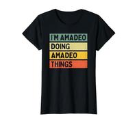 I'm Amadeo Doing Amadeo Things Funny Citas Personalizadas Camiseta gráfica económica, Mujer, Negro, XL