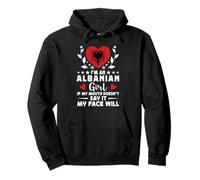 I'm an Albanian Girl Albanian Face Albania Flag Sudadera con Capucha