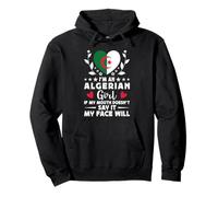 I'm an Algerian Girl Algerian Face Algeria Flag Sudadera con Capucha