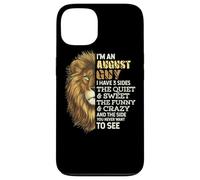 I'm An August Guy - I Have 3 Sides - Lion Leo Birthday Carcasa para iPhone 13
