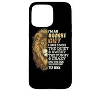 I'm An August Guy - I Have 3 Sides - Lion Leo Birthday Carcasa para iPhone 15 Pro MAX