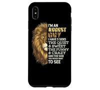 I'm An August Guy - I Have 3 Sides - Lion Leo Birthday Carcasa para iPhone XS MAX