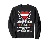 I'm an Austrian Girl Austrian Face Austria Flag Sudadera