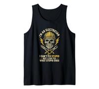 I'm An Electrician Can't Fix Stupid Dad Padre Funny Men Dad Camiseta sin Mangas