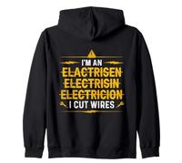 I'm An ... I Cut Wires - Divertido Electricista (en la Parte Trasera) Sudadera con Capucha